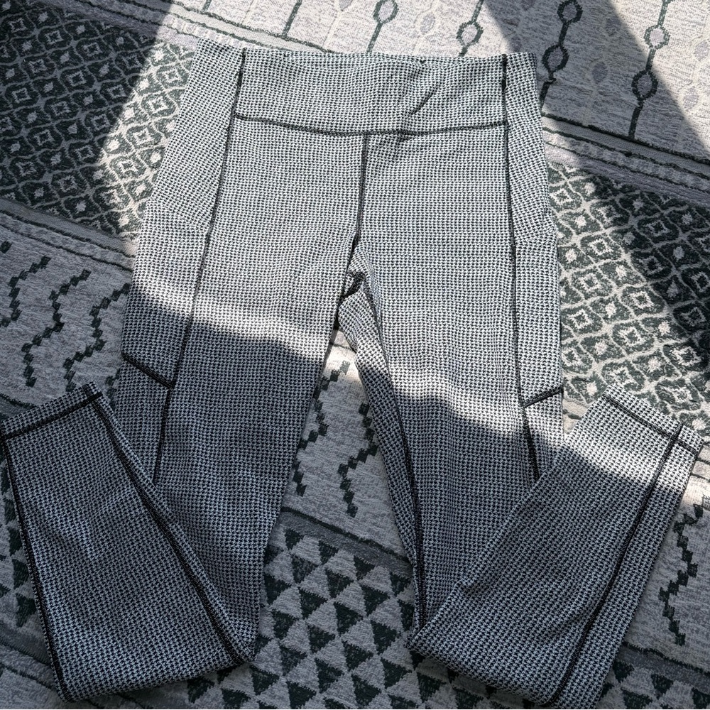 lululemon athletica Black & White Textured High-Rise Leggings